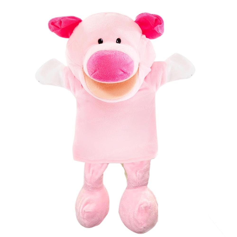 FunBlast Pig Hand Puppet for Kids | Soft Plush Animal Puppet for Storytelling, Role Play & Learning