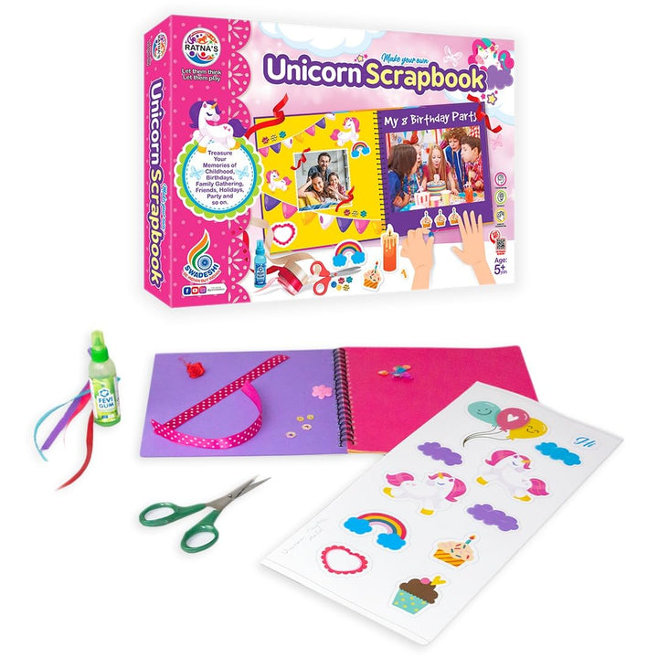 Ratna's Unicorn Scrapbook DIY Art & Craft Kit – Creative Activity