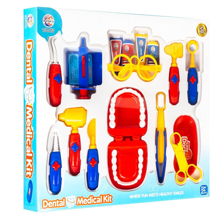 Ratna's Dental Medical Kit with 18 Medical Instruments & Accessories | Doctor Set Pretend Play