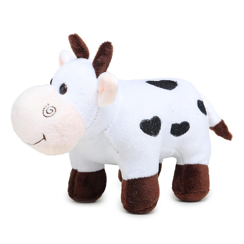 Plush Adorable Standing Cow with Smiling Face Stuffed Soft Doll Toy for Kids