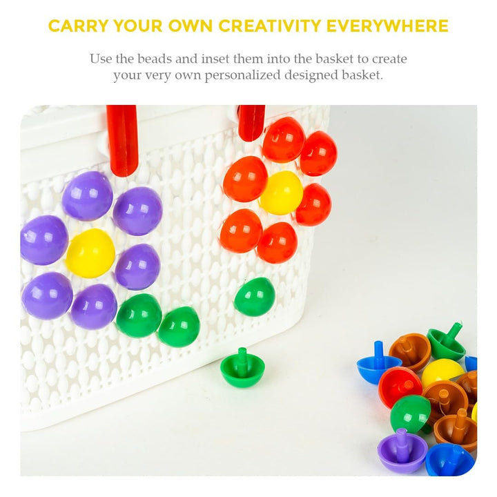 Avis by Ratna's Creative Basket – 2 in 1  Colourful Pegs & Alphabets I Educational DIY Kit