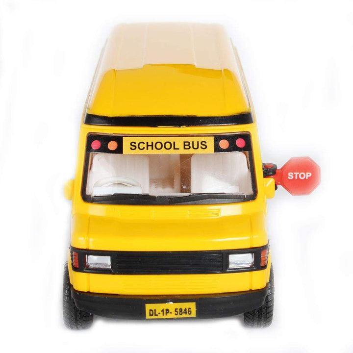 TMP School Bus Pull Back Toy