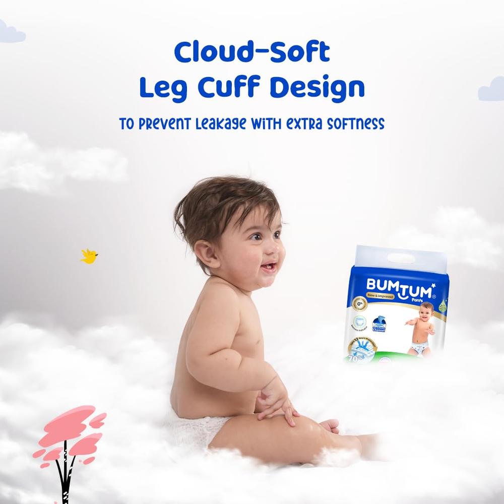 Bumtum (Size-XXL) New and Improved Diaper | 40 Pants |  | 15-25 Kgs