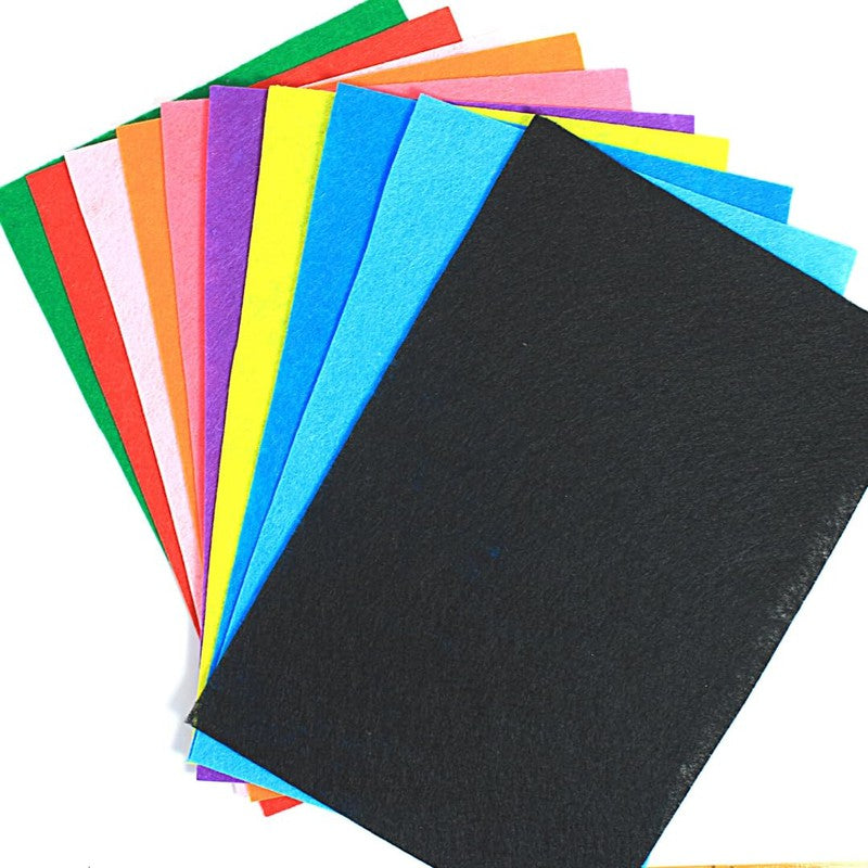 Premium Soft A4 Felt Sheets  | Pack of 10 | 1mm Thickness|  Multicolor - Ideal for Scrapbooking and Craft Projects