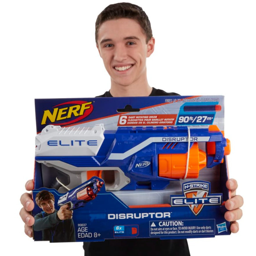 Original Nerf N-Strike Elite Disruptor Dart Blaster with 6 Darts by Hasbro