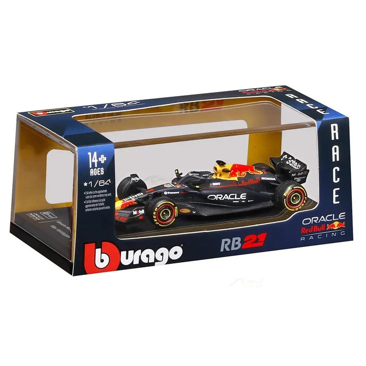 Bburago Original Oracle Red Bull Racing RB21 (Max Verstappen) Licensed Diecast Car | 1:64 Scale (14 Years till Grown Ups)