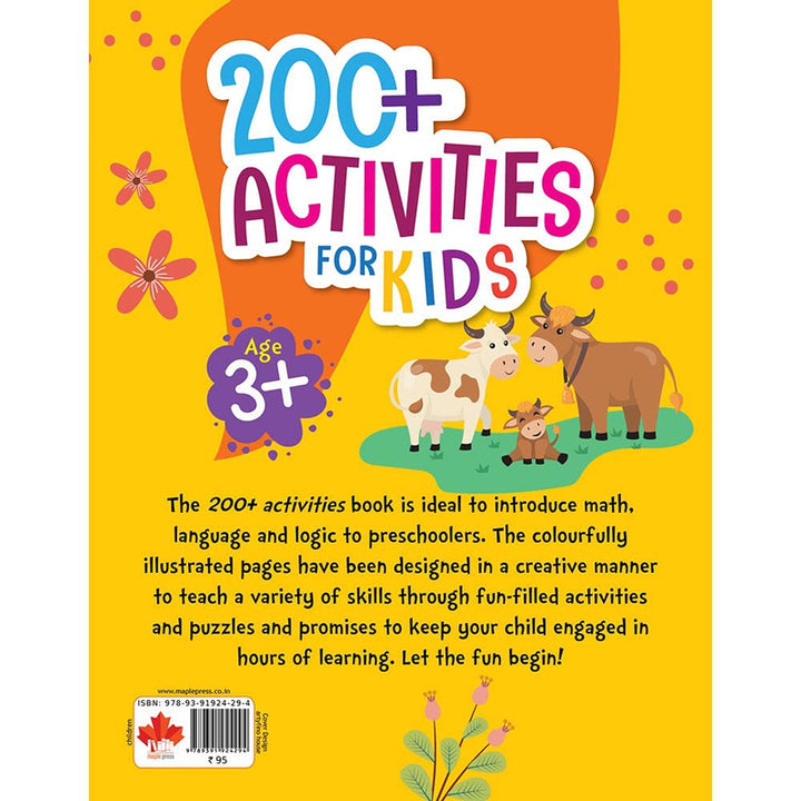 Brain Activity Book for Kids - 200+ Activities - Math, Language, and Logic