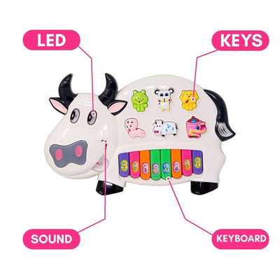 Cow Musical Piano Toy - 8 Numbered Keys