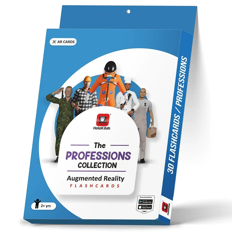 Augmented Reality Professions Flashcards Kit: 23 Laminated Cards with Real Illustrations