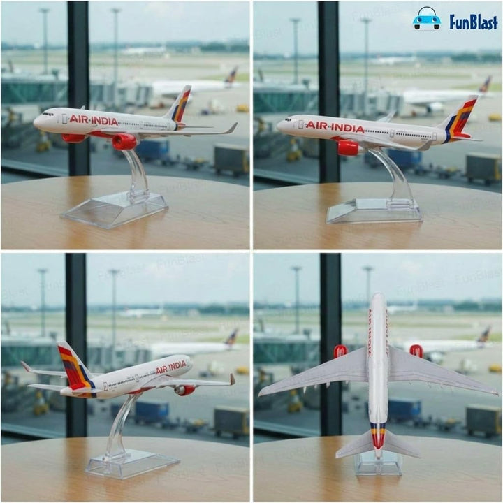 FunBlast Diecast Airplane Model Toy – A320 Air India | Scale Model for Display & Collection