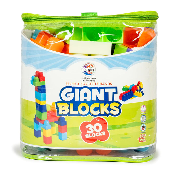 Ratna's Giant Blocks Building Block Set - 30 Pieces