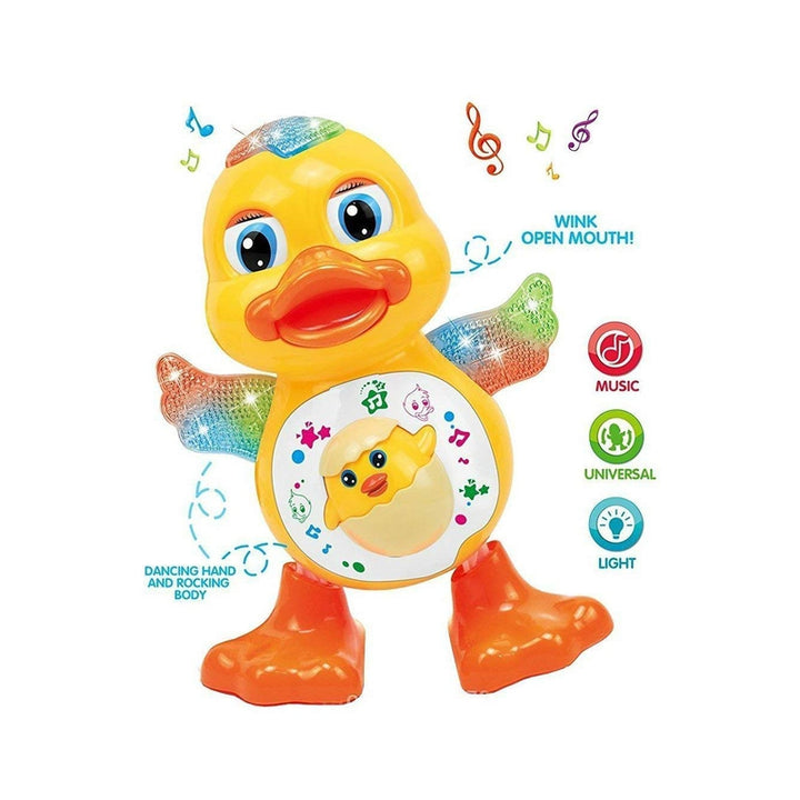 Smart Interactive Dancing Duck Toy with LED Lights, Music and Singing