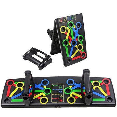 Fitfix 14 in 1 Foldable Push-Up Board | Multi-Function Push Up Bracket Rack Dips Exercise Tool