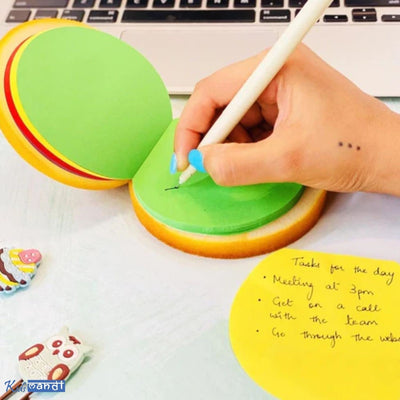 Burger Shaped Notepad and Sticky Notes Unique Mini Notes Memo Pads