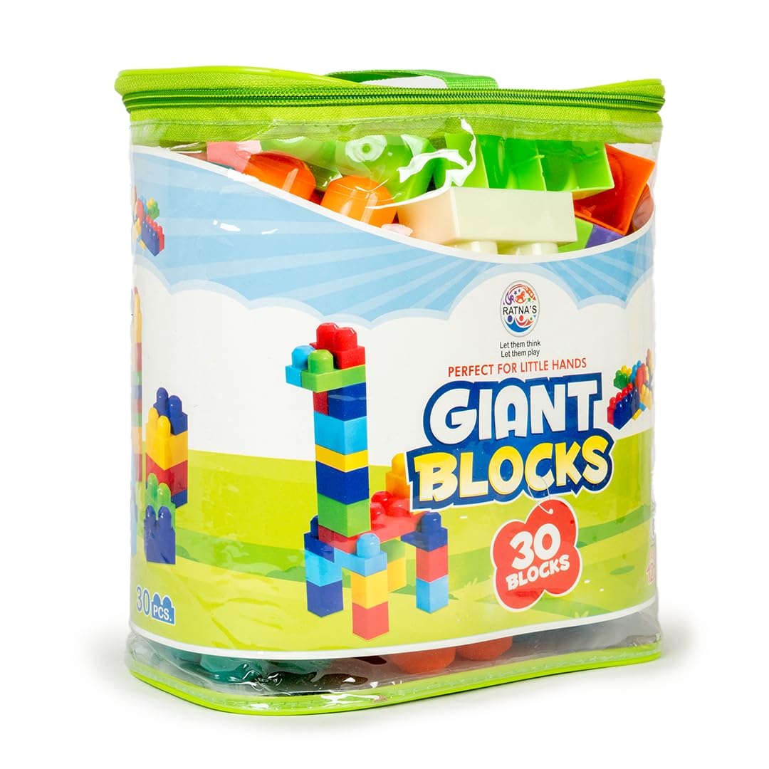 Ratna's Giant Blocks Building Block Set - 30 Pieces