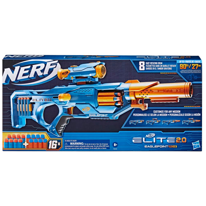 Original Nerf Elite 2.0 Eaglepoint RD-8 Dart Blaster with 16 Darts by Hasbro