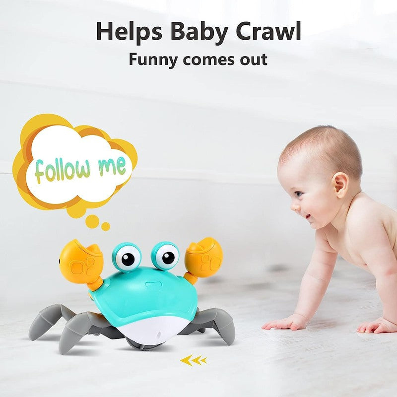 Crawling Crab Musical Toy with Automatically Avoid Obstacle (Blue)