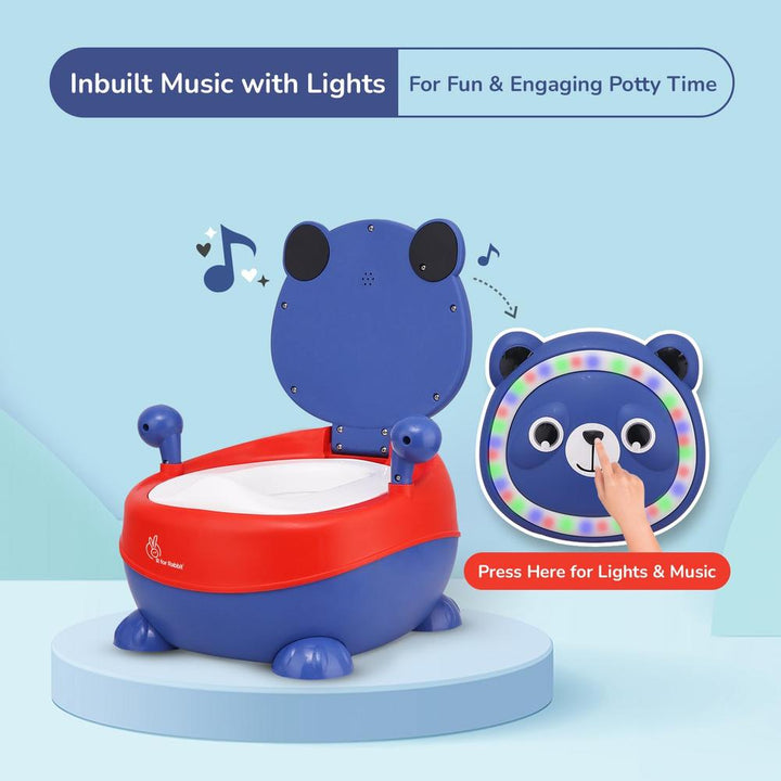 R for Rabbit Tiny Tots Panda Potty Training Seat with Backrest And Grip Handles