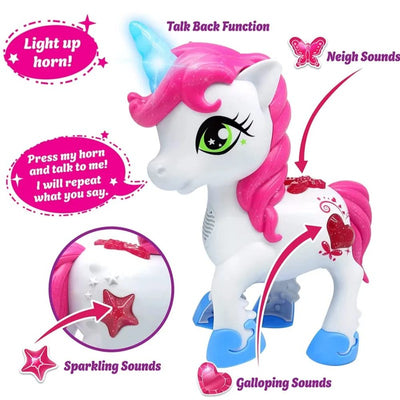 Dragon I Toys Little Unicorn Touch & Talk Back Function