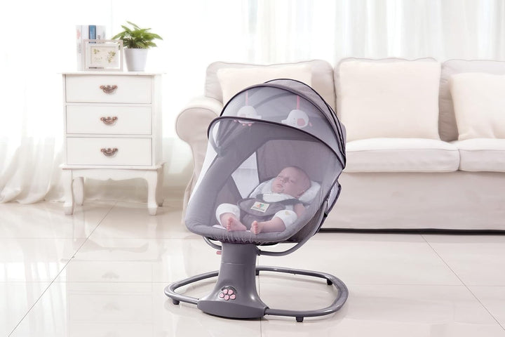 Mastela 3-in-1 Deluxe Multi-Functional Bassinet/Swing | 5 Ideal Angles Movements, 15 Melodies with Volume Control