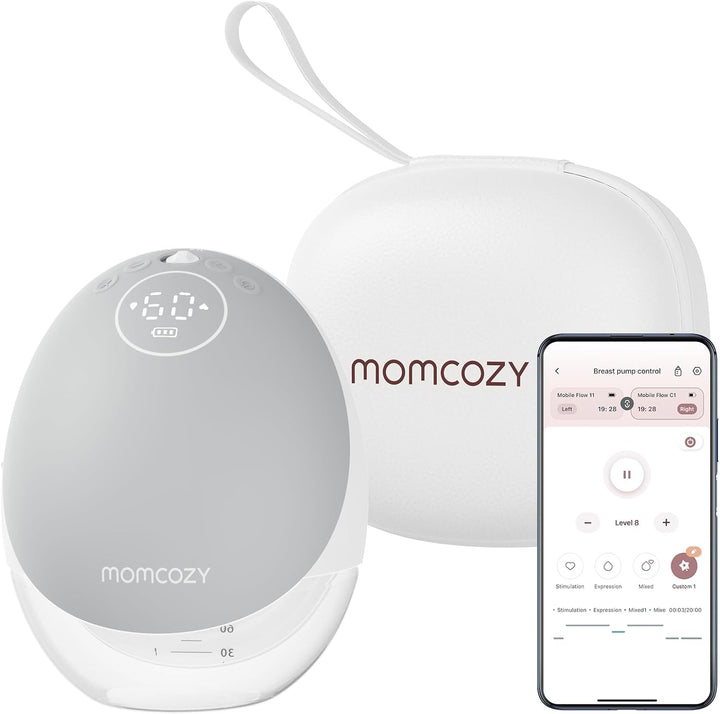 Momcozy M9 Mobile Flow Hands-Free Breast Pump | 3 Modes & 15 Levels, 24mm