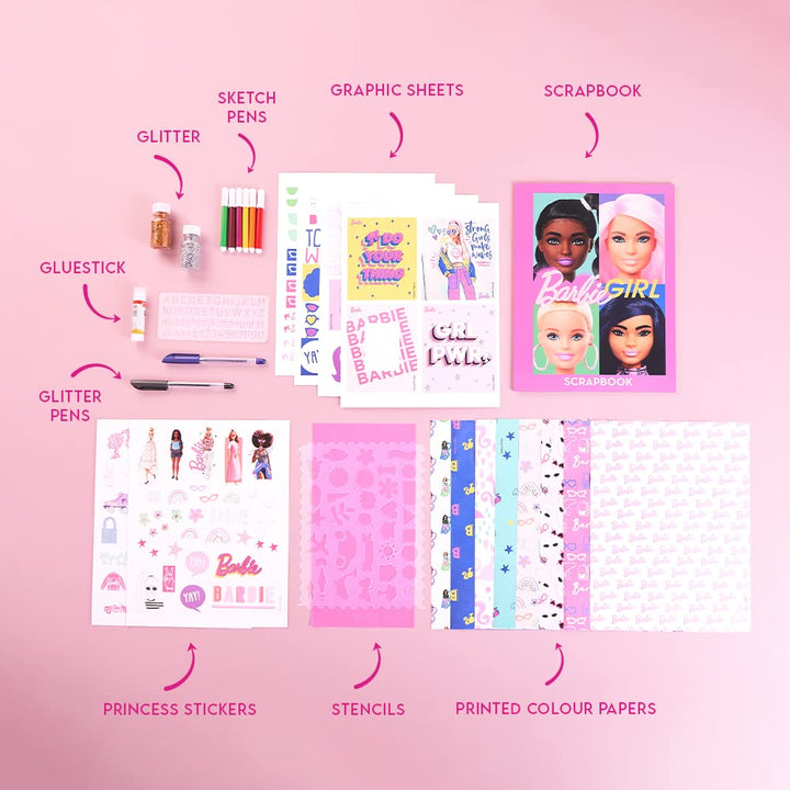 Barbie Scrapbook Kit - Barbie Themed DIY Scrapbook Kit for Kids (IC)