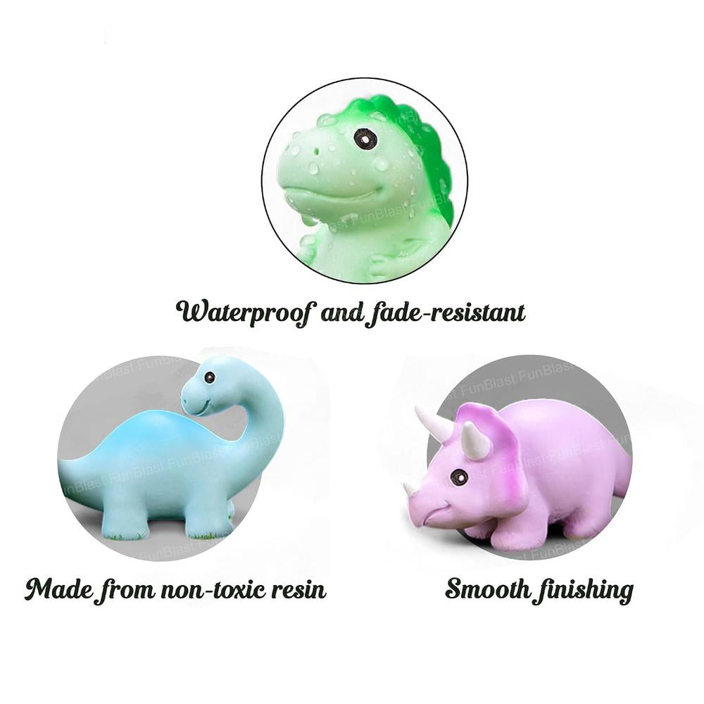 FunBlast Pack of 4 Dinosaur Miniature Figurines Set | Cute Dinosaur Showpieces