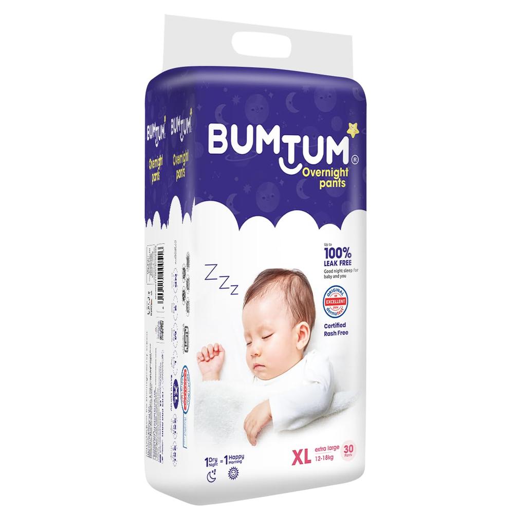 Bumtum (Size-XL) Overnight Diaper Pants | 30 Pants |  | 12-18 Kgs