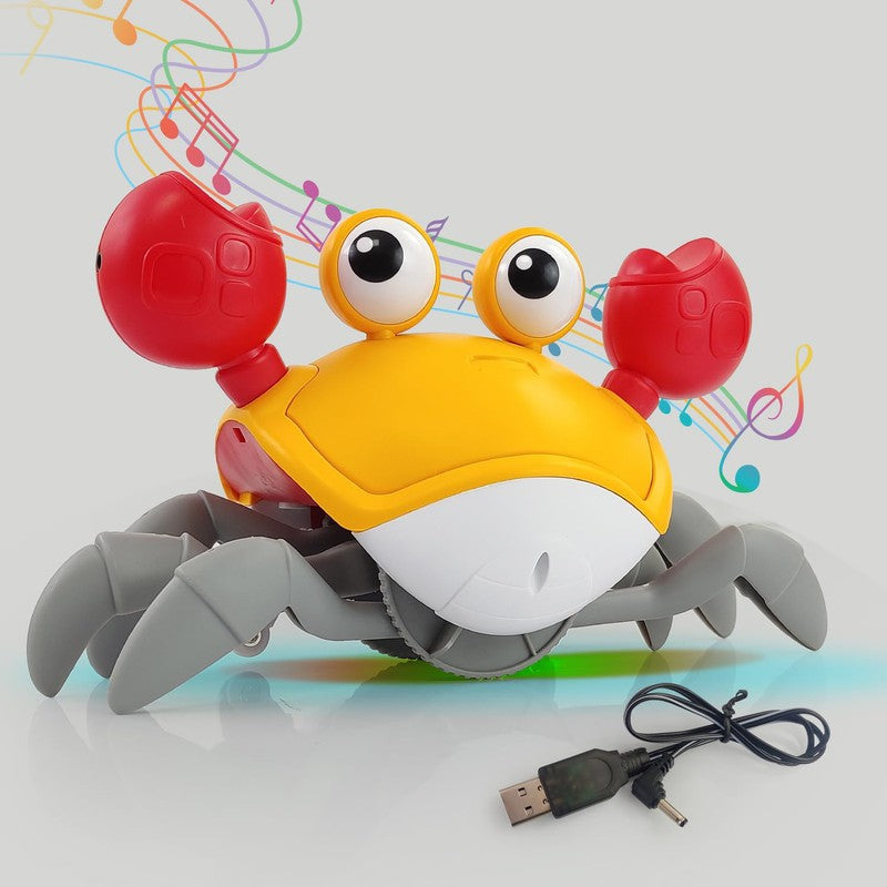 Crawling Crab Baby Toy With Music and LED Lights (Assorted Colours)