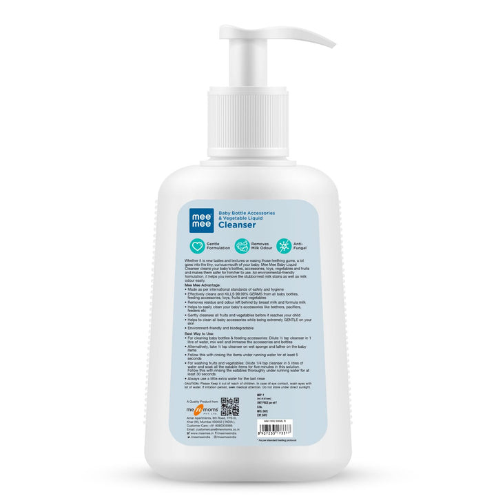 Mee Mee Baby Liquid Cleanser - 500ml | Anti-Bacterial Kills 99.9% Germs