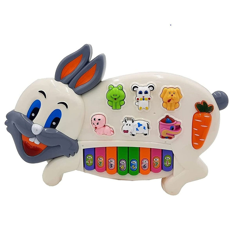 Rabbit Piano Musical Toy Baby - 8 Numbered Keys (Assorted Colours)