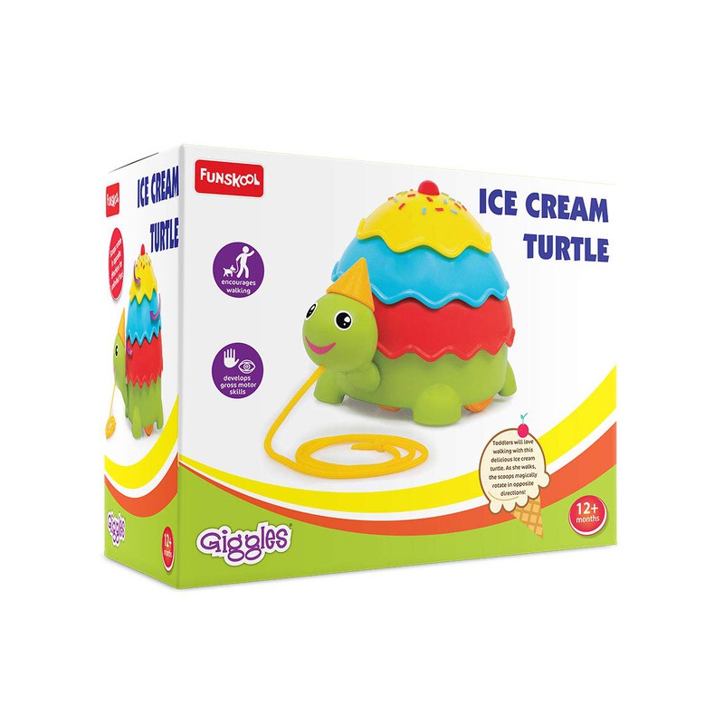 Original Funskool Ice Cream Turtle Pull Along Toy