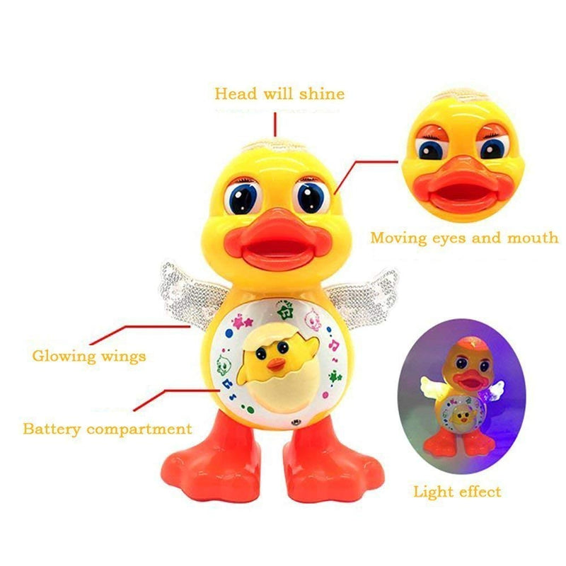 Smart Interactive Dancing Duck Toy with LED Lights, Music and Singing