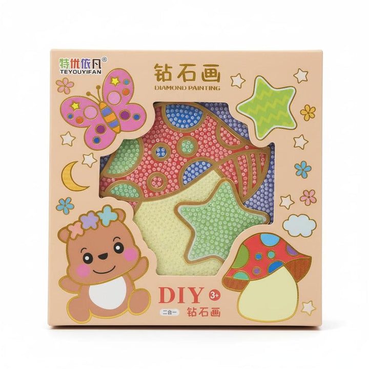 5D Diamond Art Painting Kit for Kids | Pre-Printed Canvas with Wooden Frame, Crystal Diamonds & Tools | Creative DIY Craft Kit