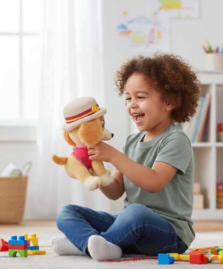 Original Paw Patrol Skye With Hat Soft Toy - 25cm | Paw Patrol Puppy