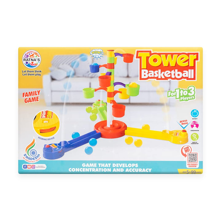 Ratna's Tower Basketball – Indoor Fun Family Game I For 1 to 3 Players