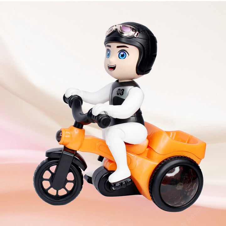 Battery Operated 360° Stunt Tricycle with Musical, 4D Flashing Light and Rotation Toy