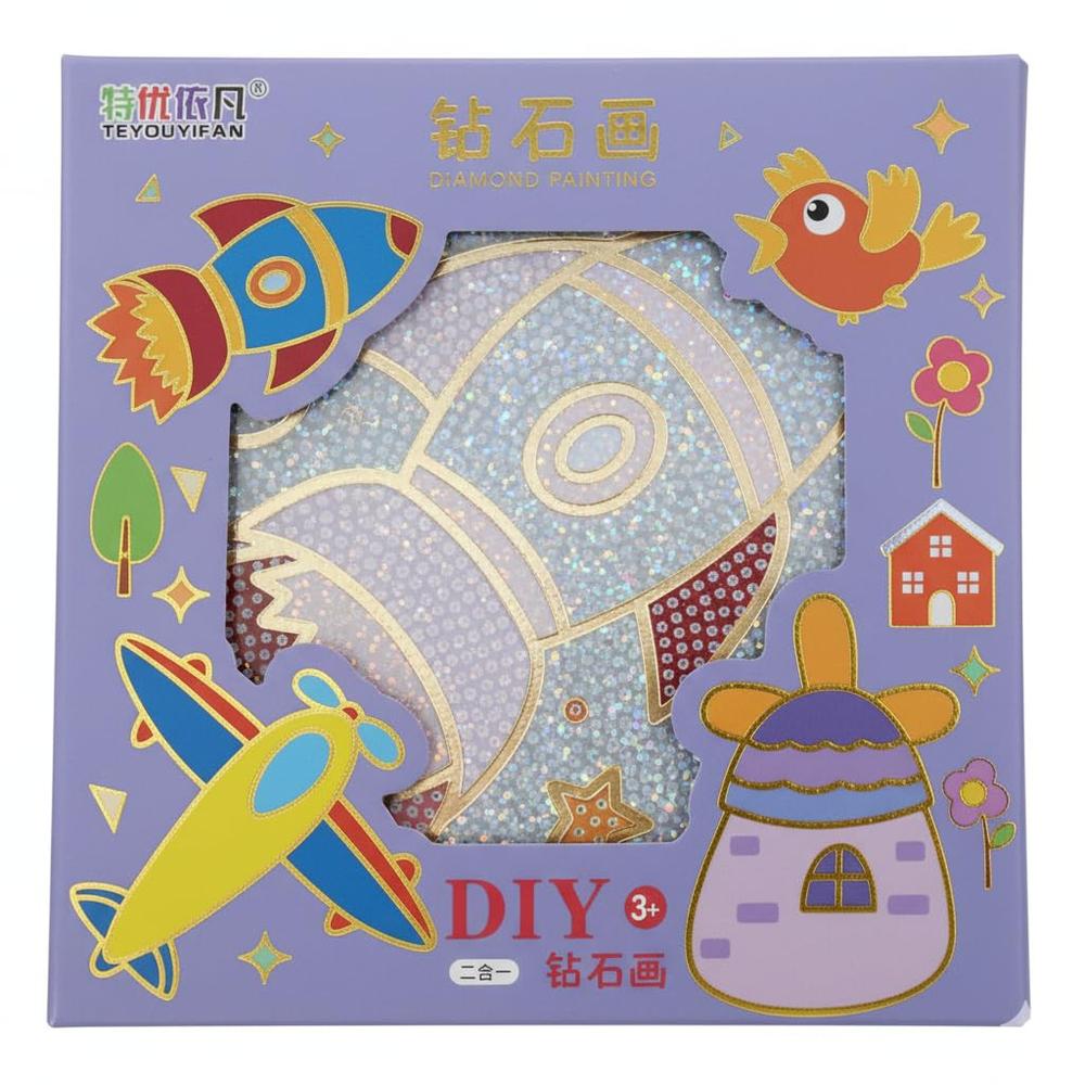 5D Diamond Art Painting Kit for Kids | Pre-Printed Canvas with Wooden Frame, Crystal Diamonds & Tools | Creative DIY Craft Kit