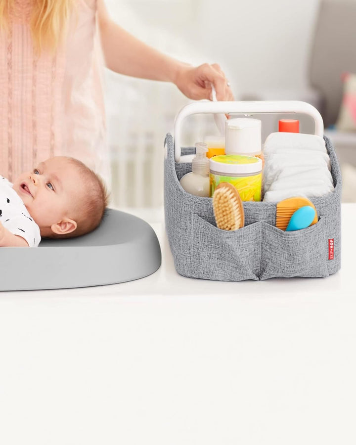 Skip Hop Light Up Diaper Caddy Organizer - Touch Handle Button for Light | Grey