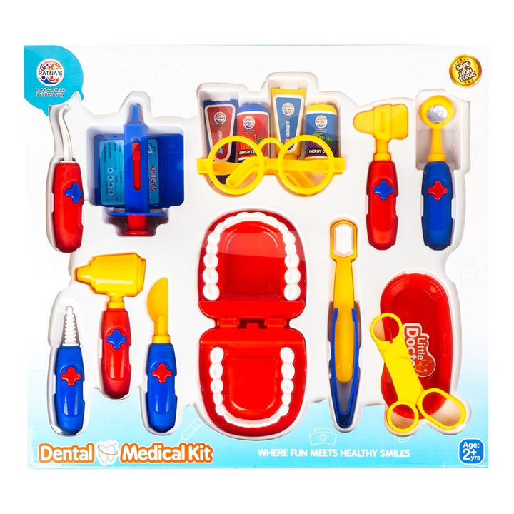 Ratna's Dental Medical Kit with 18 Medical Instruments & Accessories | Doctor Set Pretend Play