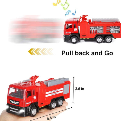 Micro Fire Truck Toy with Light and Sound  | Red