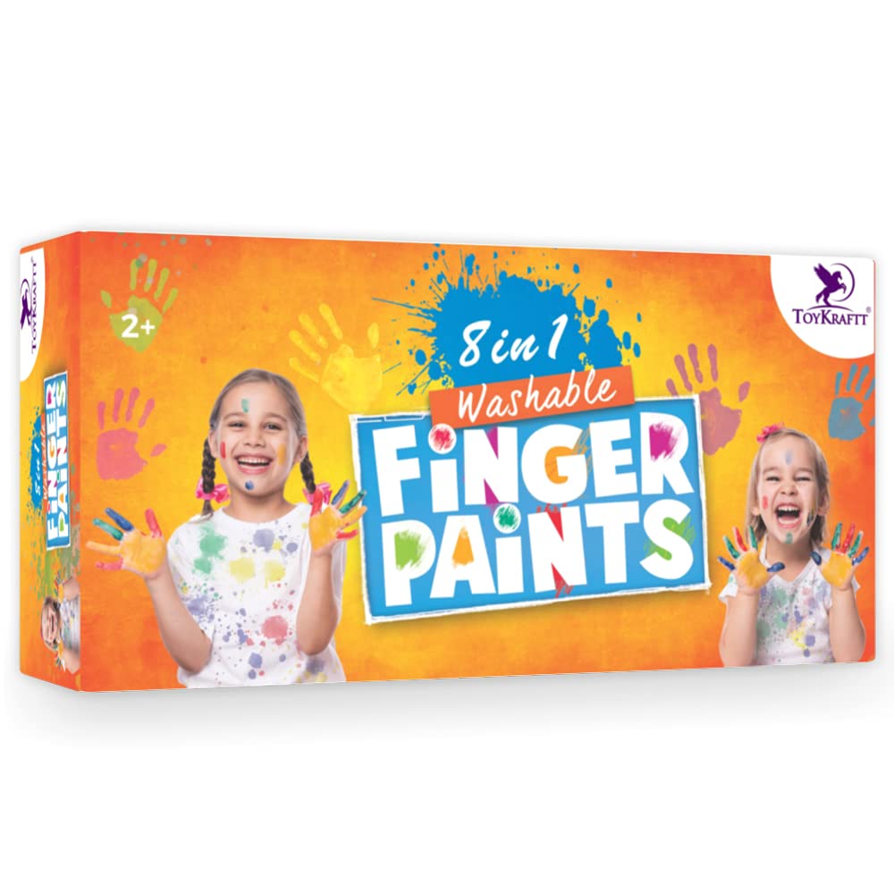 Washable Finger Paints  (8 in1 Pack)