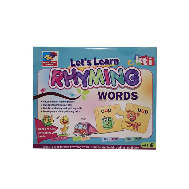 Loads of Rhyming Words Board Puzzle Game (54 Puzzles Pieces)