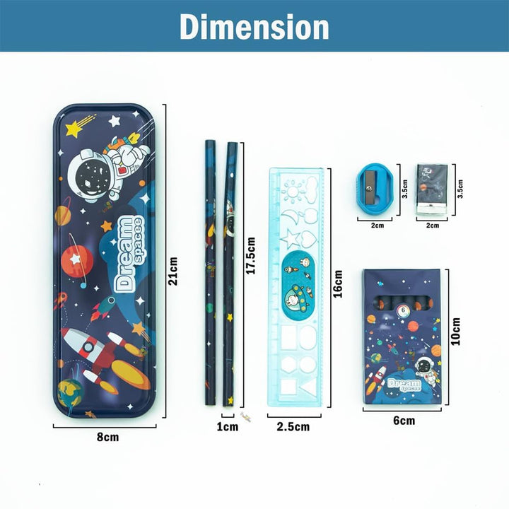 Ilearnngrow Pencil Box Stationery Kit for Kids