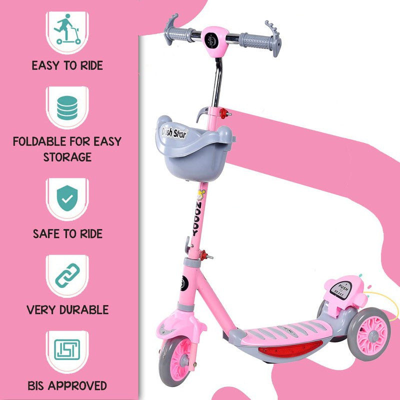 Noddy Scooter With Light And Music | Skating Scooter for Kids | Pink | COD Not Available