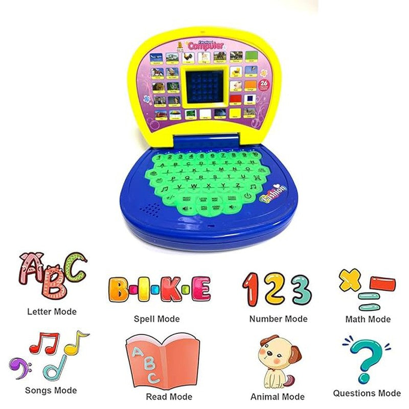 Educational and Learning Laptop Computer with Screen Sound (Yellow)