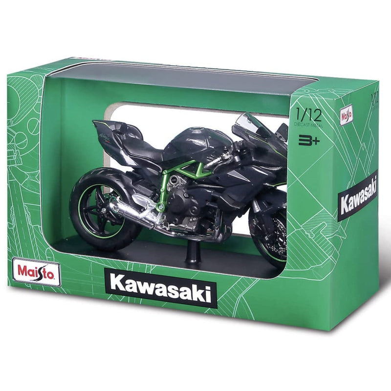 Maisto Compatible with Kawasaki Replica Miniature Model Ninja H2 R 2017 Collectible (Grey), Metal 1:12 Scale (IC)