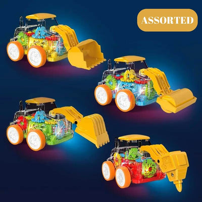 Vehicle Toy Gun Flashing Friction Power Cars with Plastic Catapult Gun