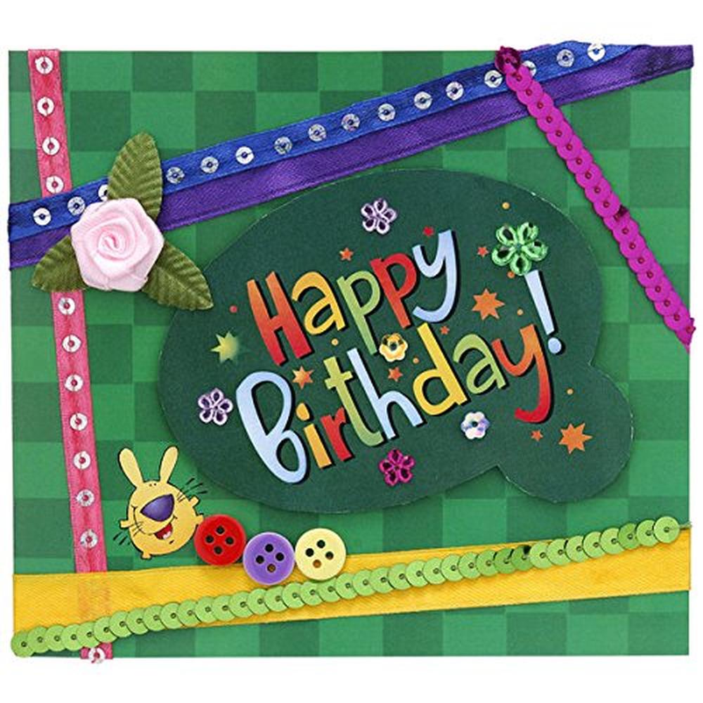 Happy Kidz Make Your Own Greeting Card DIY Craft Kit | 12 Creative Greeting Cards | Art & Craft Activity Set