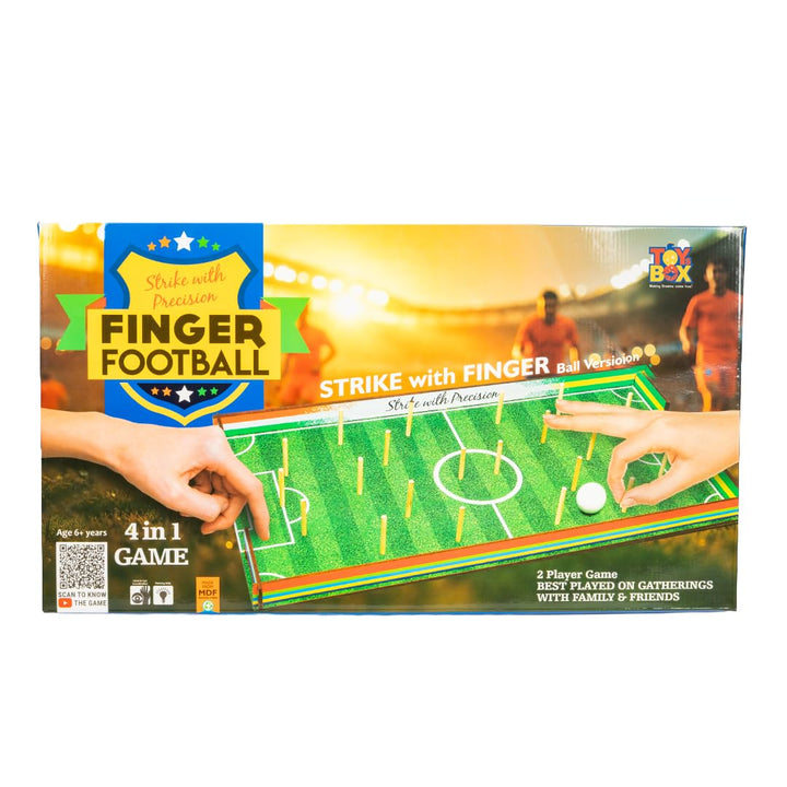 Toy Box by Ratna 4-in-1 Finger Football Table Top Game | Strike with Finger